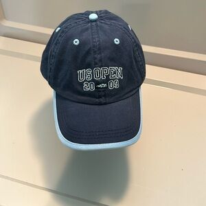 US Open 2009 navy blue and light blue Velcro adjustable hat OS